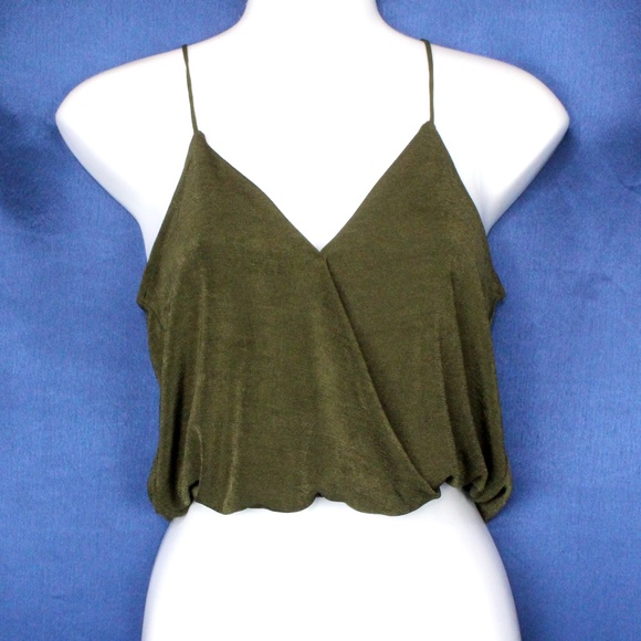 stradivarius Tops - V Neck Sleeveless Crop Top